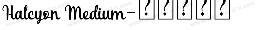Halcyon Medium字体转换